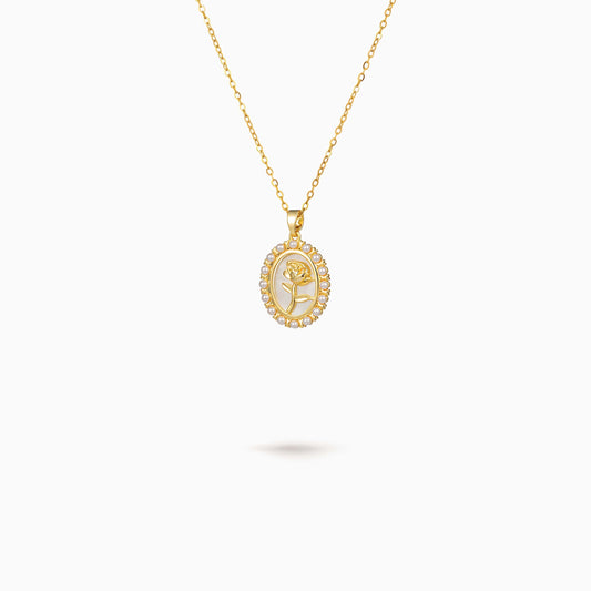 Pearl Rose Necklace