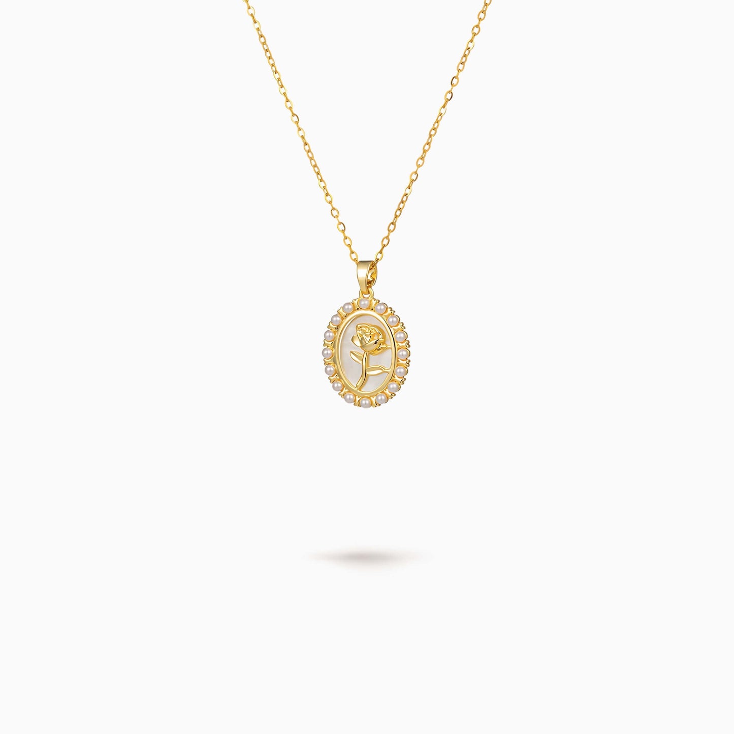 Pearl Rose Necklace