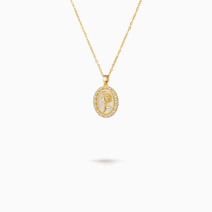 Pearl Rose Necklace