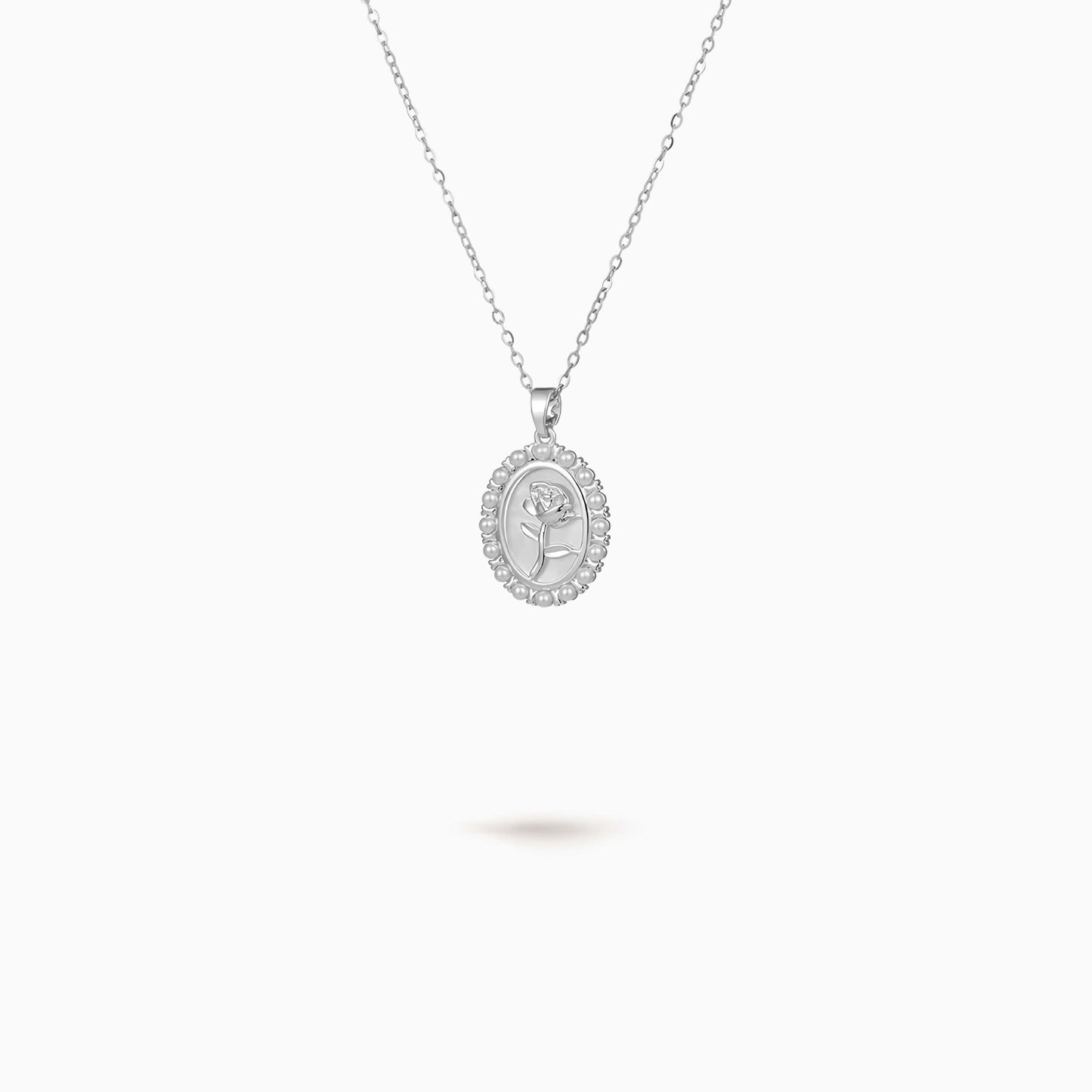 Pearl Rose Necklace