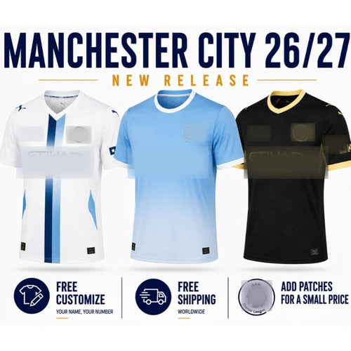 Manchester City Home, Away and Third 26/27 Jersey